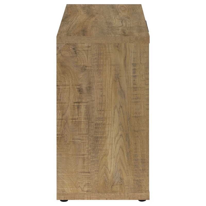 Pepita 2-Door Engineered Wood Accent Cabinet With Adjustable Shelves Mango Brown