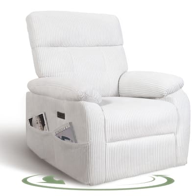 Power Swivel Rocker Recliner Chair with USB/Type‑C, 270° Swivel