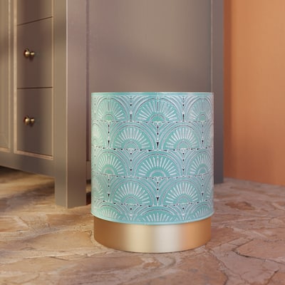 Sadie Glam Indoor Metal Waste Basket With Gold Base