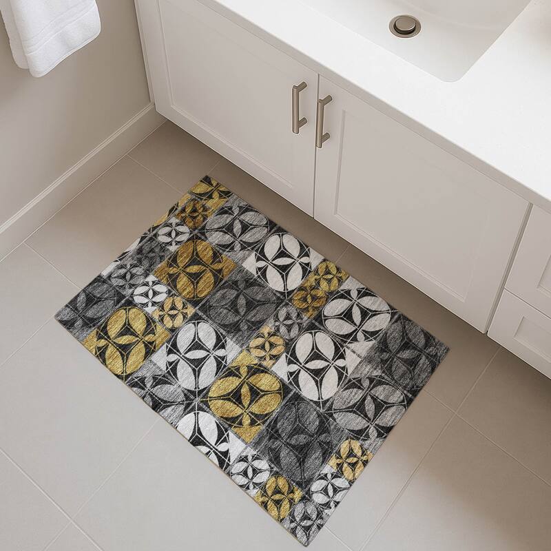 Machine Washable Indoor/ Outdoor Patch Lupton Chantille Rug