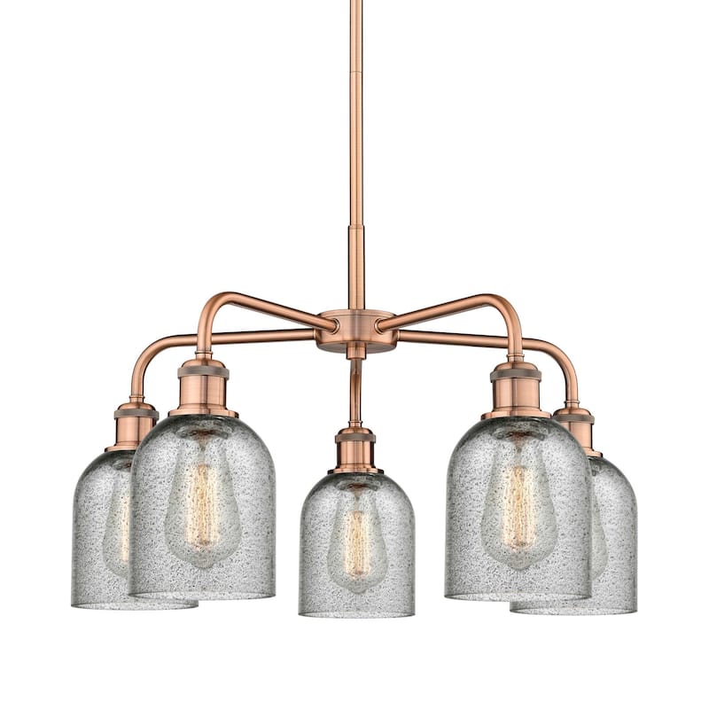 Innovations Lighting 516-5CR-15-23 Caledonia Chandelier Caledonia 5 - Antique Copper / Charcoal