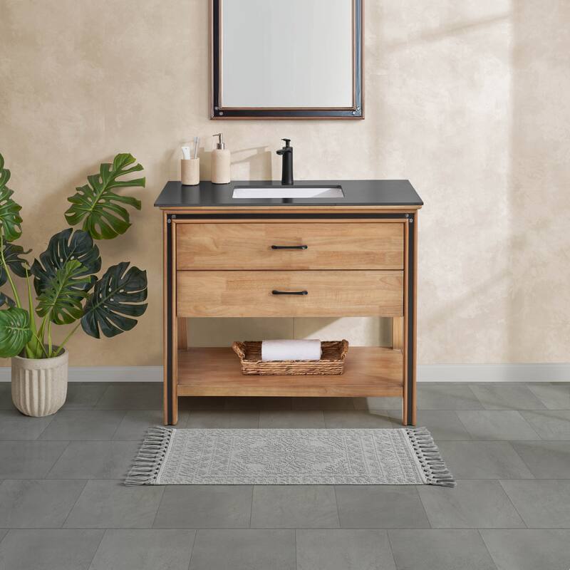 French Connection Nellore Fringe Cotton Bath Rug