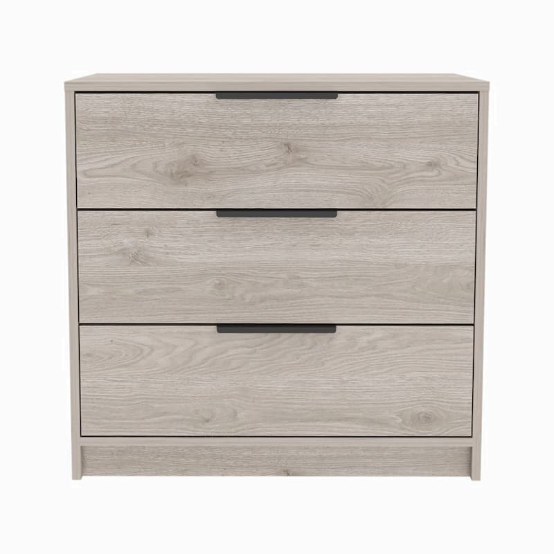 3-Drawer Rectangle Dresser White