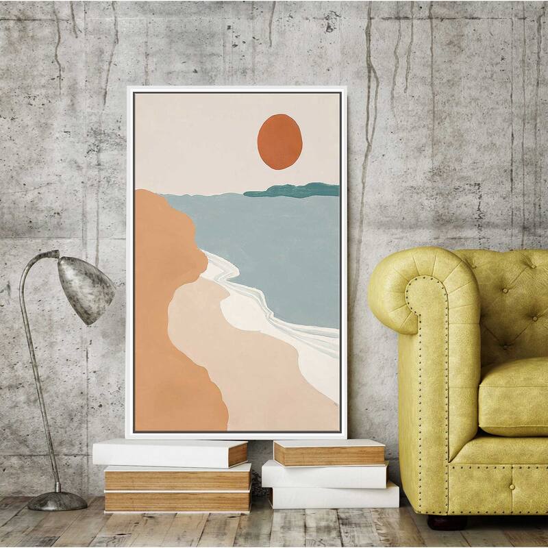 "Mid Century Landscape I" Print on Floating Canvas