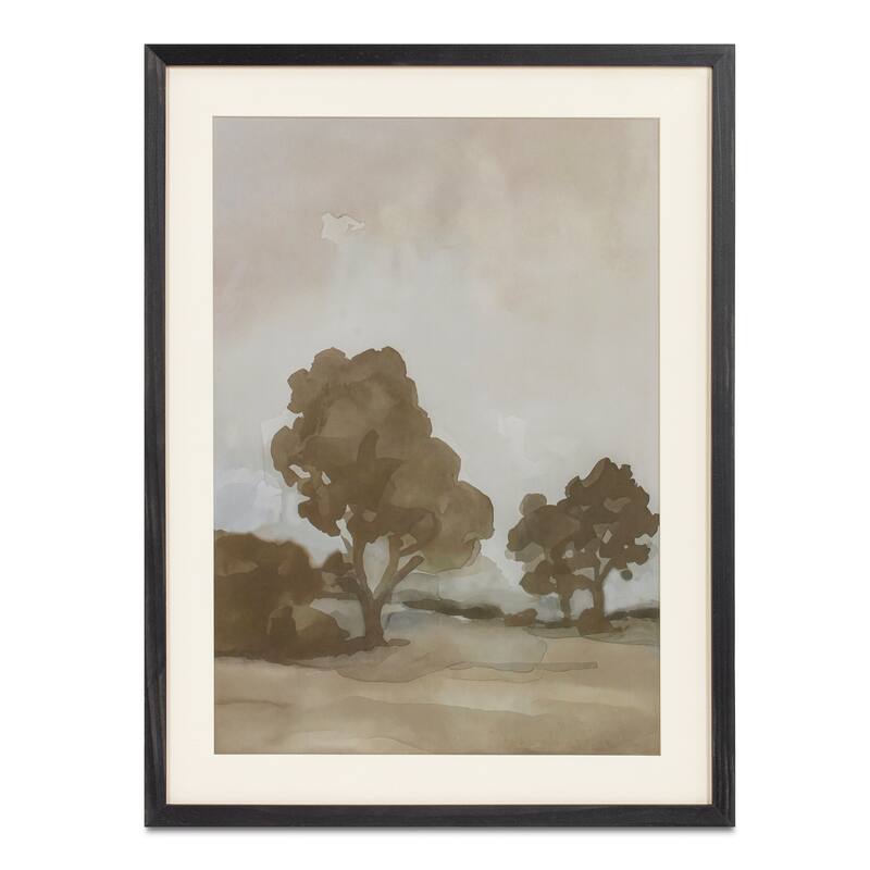 NADAAL STUDIOS Sorrelia Framed Print, Moody Landscape Under Glass with Solid Pine Frame, Multicolor