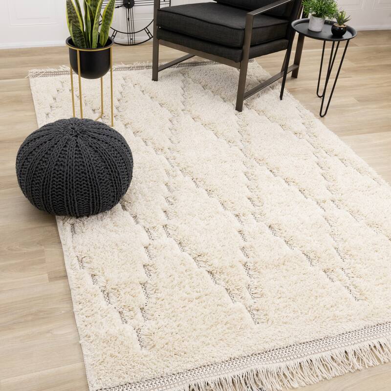 Napa Collection - Cream Lattice Rug
