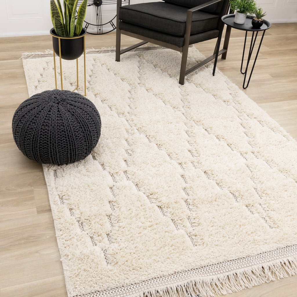 Napa Collection - Cream Lattice Rug