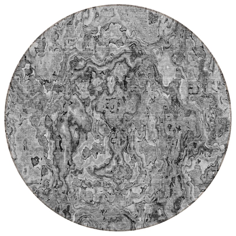 Machine Washable Indoor/ Outdoor Chantille Abstract Modern Rug