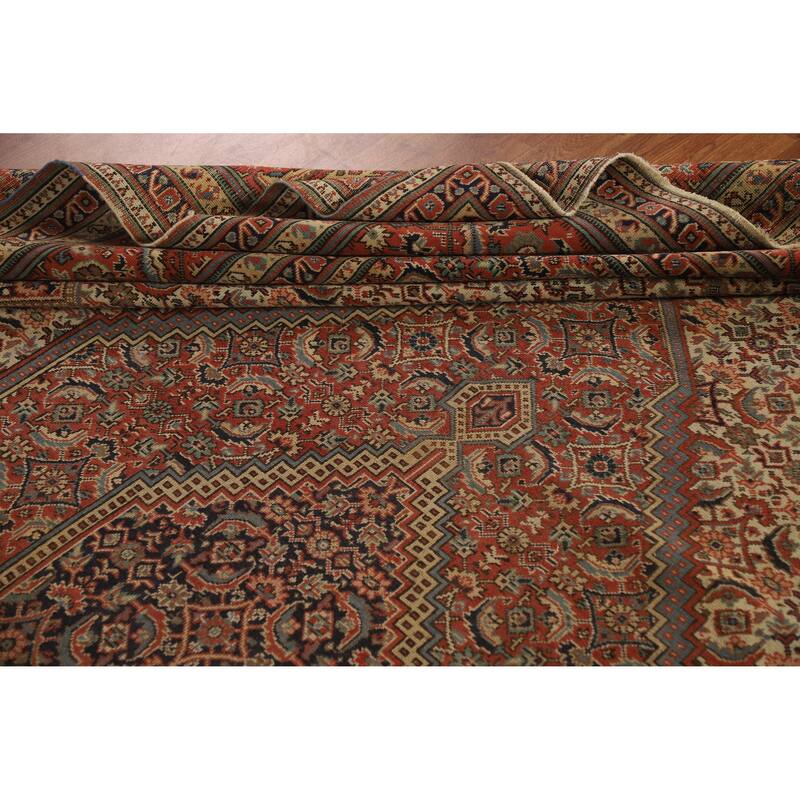 Vegetable Dye Tabriz Persian Area Rug Handmade Wool Carpet - 8'11"x 13'4"