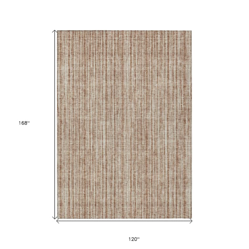 HomeRoots Striped Transitional Rectangle Outdoor Rug