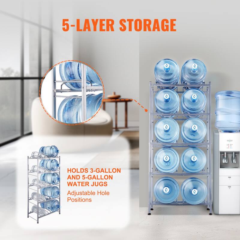 Water Jug Holder Heavy Duty Water Jug Rack for Kitchen, Office, Living Room
