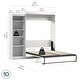 preview thumbnail 30 of 54, Pur Queen Murphy Bed with Storage Unit (90W) by Bestar