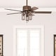 preview thumbnail 1 of 12, Hunter 52" Lawndale Ceiling Fan with LED Light Kit and Pull Chain, Damp-Rated - Indoor-Outdoor Satin  Bronze