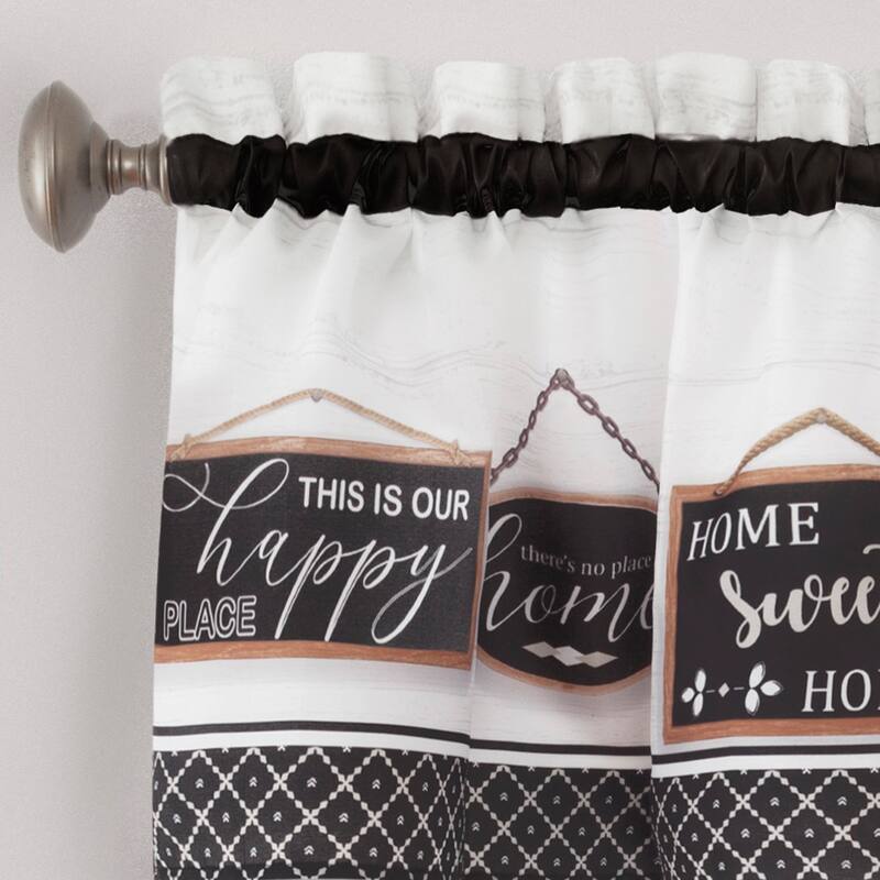 Modern Farmhouse Tier and Valance Window Curtain Set