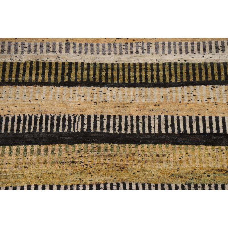 Hand Knotted Oriental 100% Wool Carpet Modern Tribal Multi-Colored Moroccan Area Rug - 8' 1'' X 5' 10''