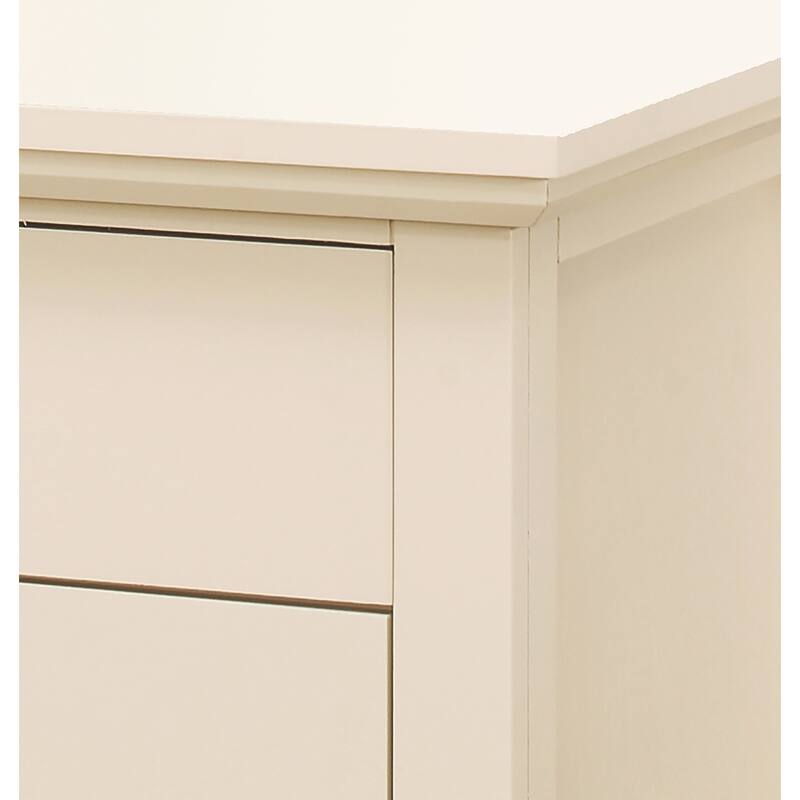 Modern 24-in Metal Knob Wood Nightstand with Three-Drawer