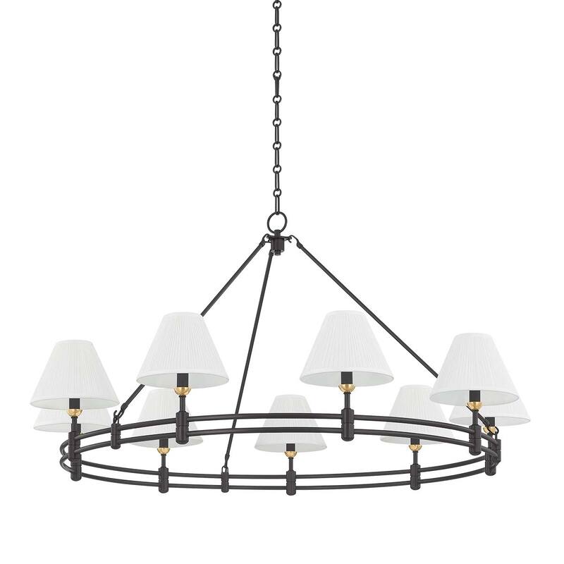 Hudson Valley Lighting MDS1801 Howard 9 Light 50" Wide Chandelier with - Aged Brass / Distressed Bronze