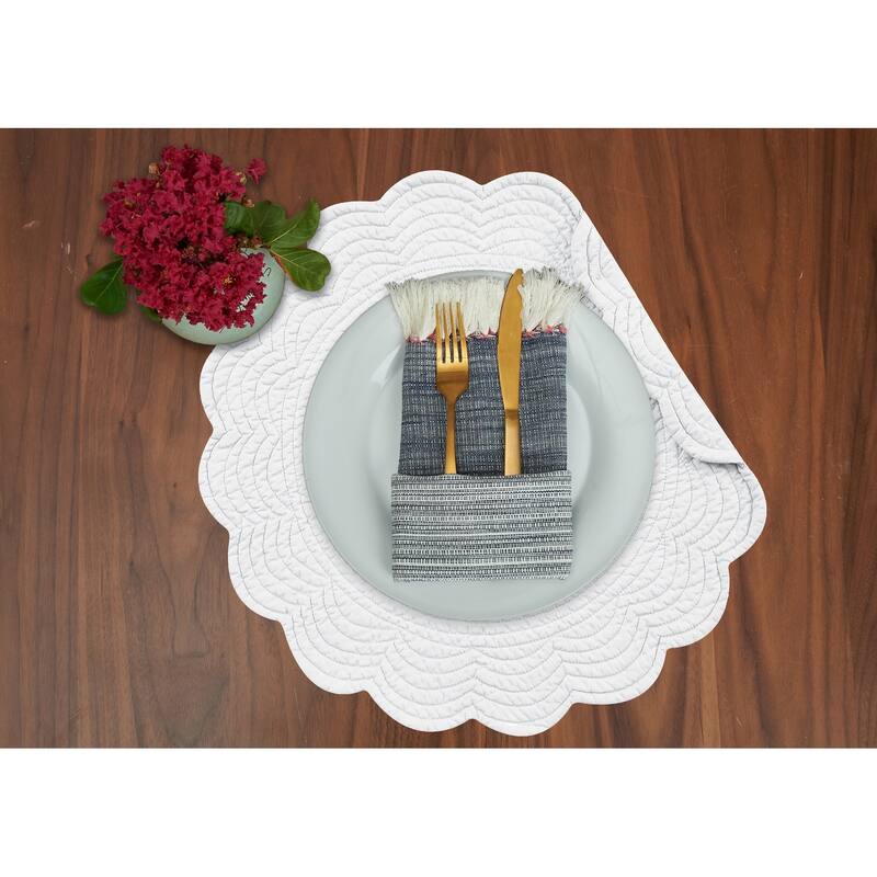 Solid Round Placemat Set of 4 - Set of 4 - Set of 4 - Set of 4 - White