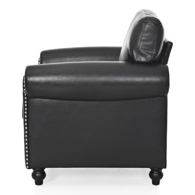 37.4" Accent Chair with Nailheads