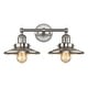 preview thumbnail 1 of 12, Atlas Lighting English Pub 1/2/3-Light Industrial Style Metal Bathroom Vanity Light 2-Light - Brushed Nickel
