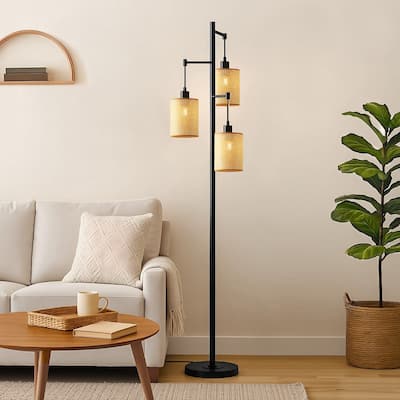 GetLedel 68.9" Bohemian Tree Floor Lamp with Foot Switch