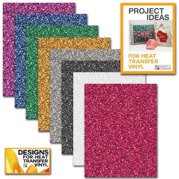 Siser Glitter Heat Transfer Vinyl Sheets 8 Pack 12 X9 Sparkle Custom Tshirt
