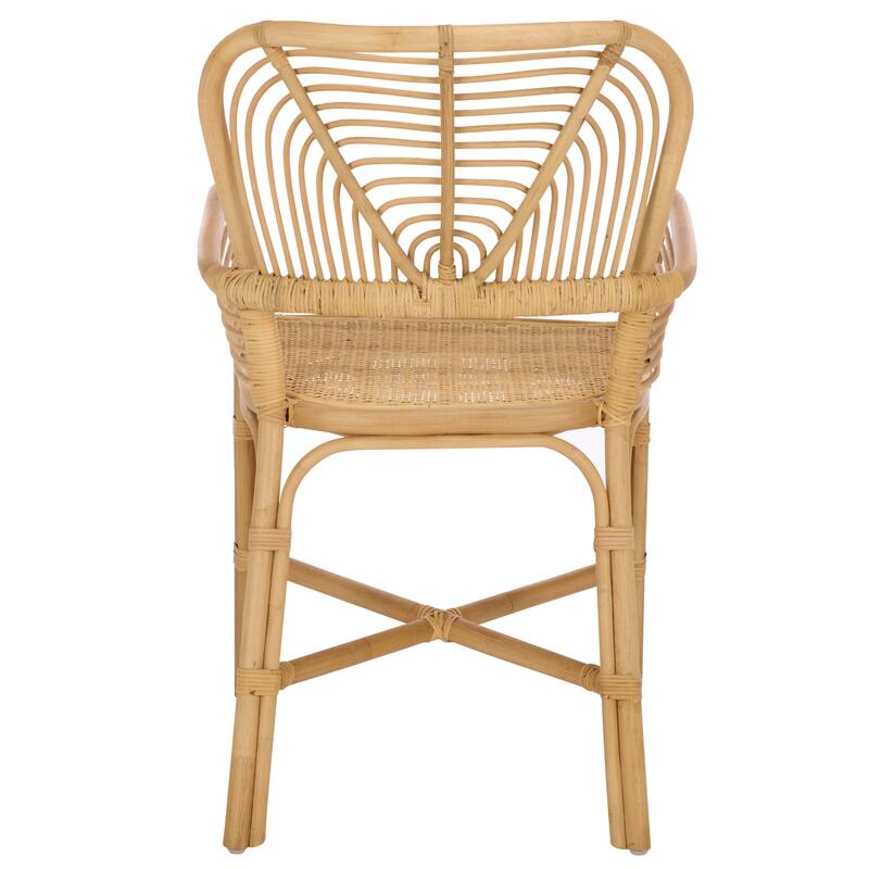 SAFAVIEH Home Rimma Rattan Arm Chair (Set of 2) - 22"W x 23"D x 36"H