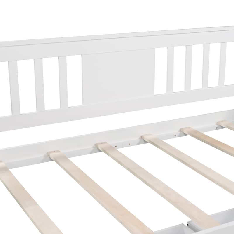 Daybed with 2 Drawers and Wood Slat Support