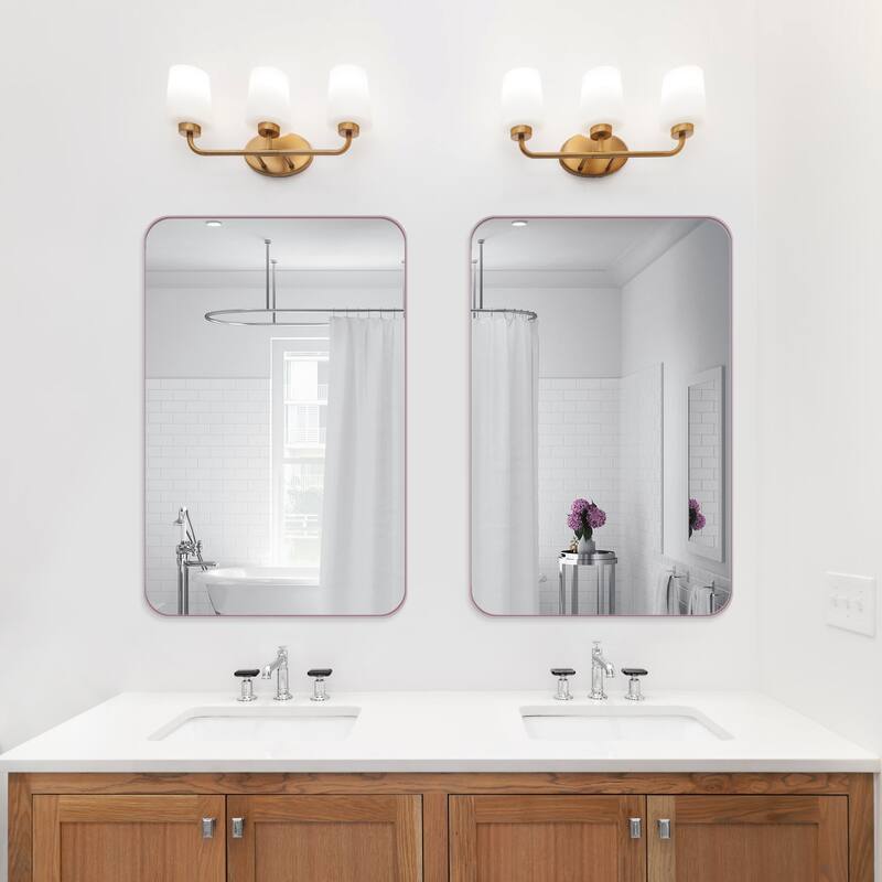 Rectangle Bathroom Mirror for Vanity Wall Mounted Vertical Horizontal Makeup Mirror