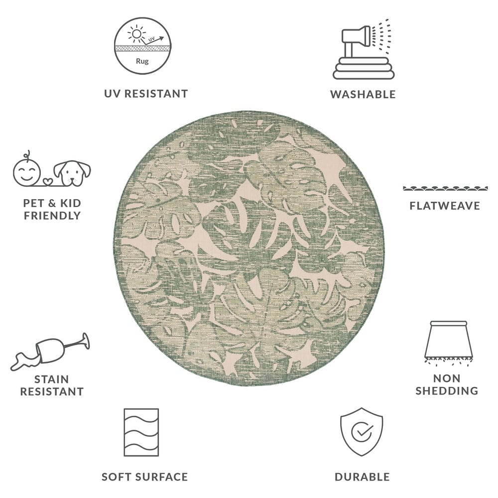 SAFAVIEH Courtyard Gerdhild Indoor /Outdoor Waterproof Patio Backyard Rug