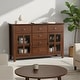 preview thumbnail 57 of 78, WYNDENHALL Stratford Solid Wood Transitional Sideboard Buffet - 54 inch Wide Russet Brown