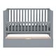 preview thumbnail 34 of 49, Toddler Bed Crib with Guardrail & Drawers & 3 Height Options Gray