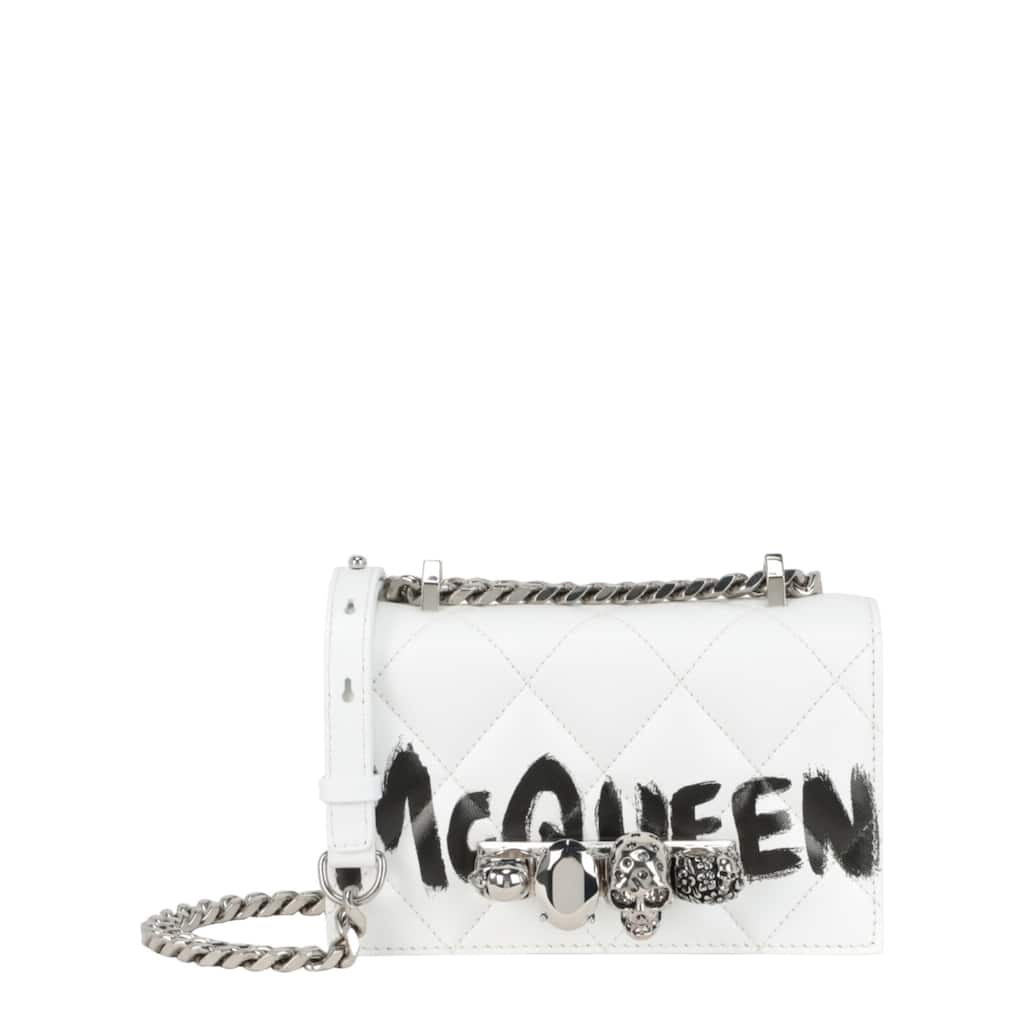 Alexander McQueen Mini Graffiti Jeweled Shoulder Bag