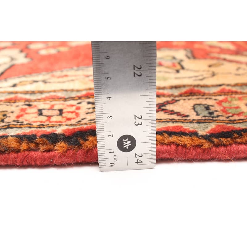 ECARPETGALLERY Hand-knotted Andelz Red Wool Rug - 3'9 x 10'8