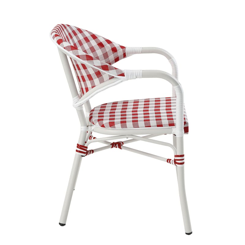 Lidi Classic Country Plaid Patio Dining Arm Chairs by Furniture of America