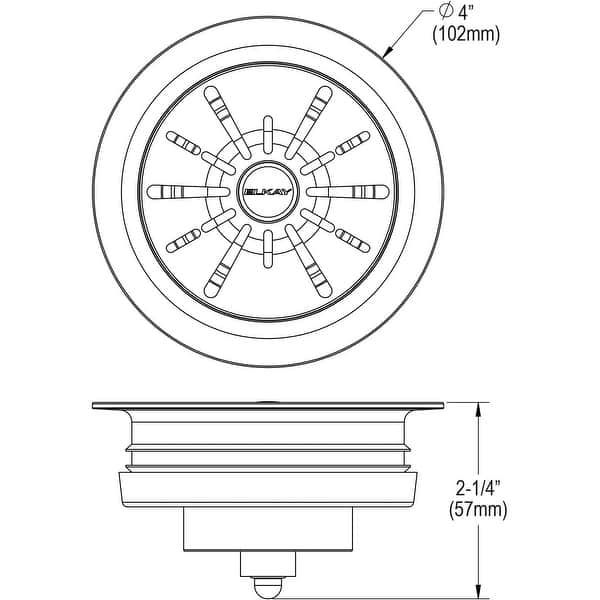 dimension image slide 1 of 2, Elkay 3-1/2" Basket Strainers
