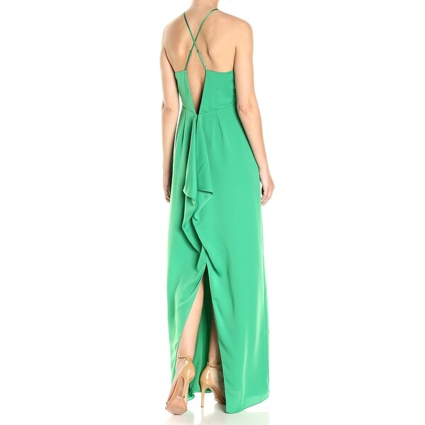 halston green dress