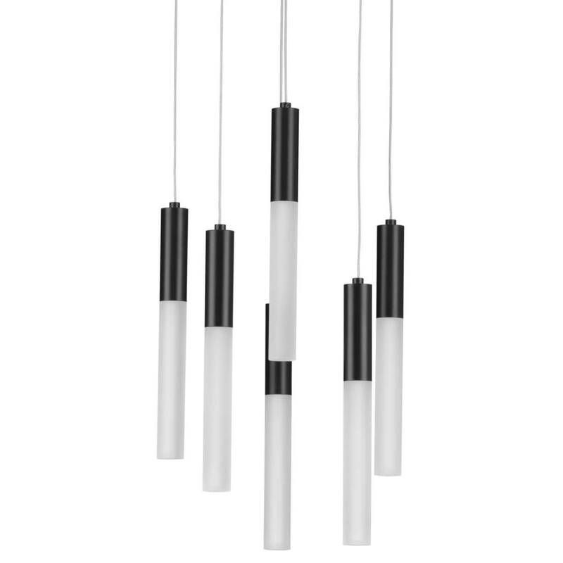 Progress Lighting Kylo LED 6 Light 12" Wide LED Multi Light Pendant - Matte Black