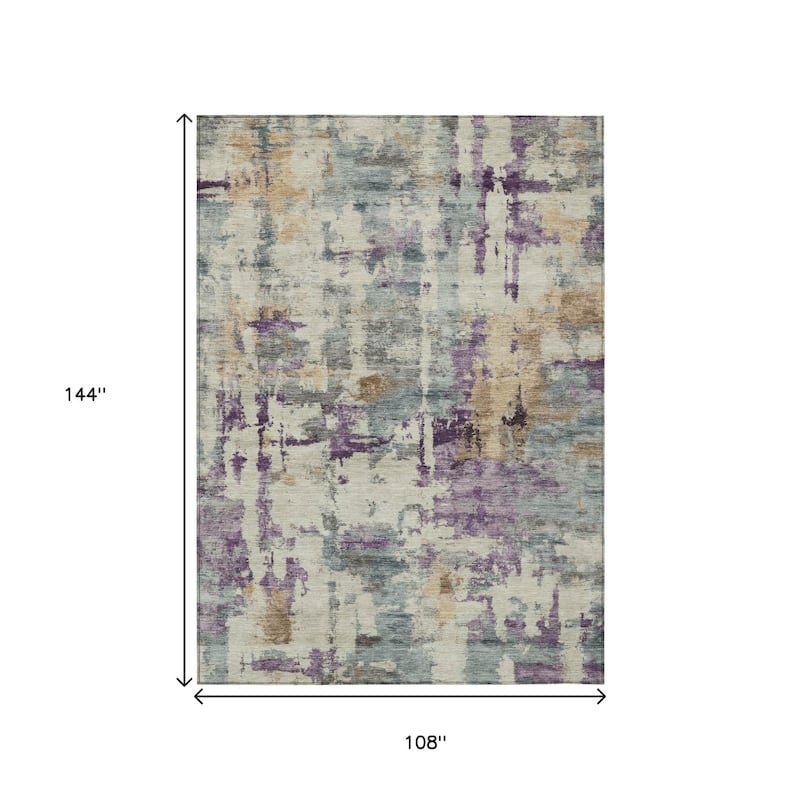 HomeRoots Abstract Transitional Rectangle Outdoor Rug