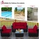 preview thumbnail 48 of 61, Costway 5PCS Patio Rattan Furniture Set Cushioned Sofa & Chair Coffee