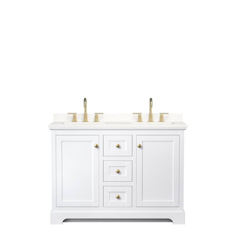 Avery 48-inch Double Vanity, Quartz Top