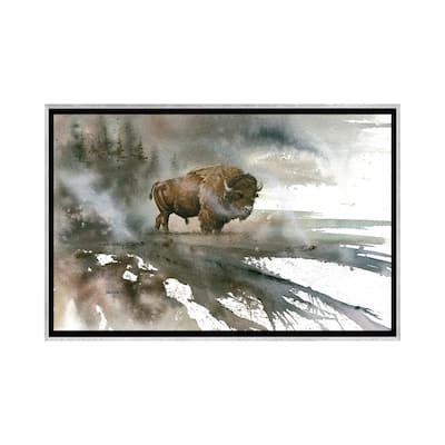 iCanvas "Bison" by Dave Bartholet Framed