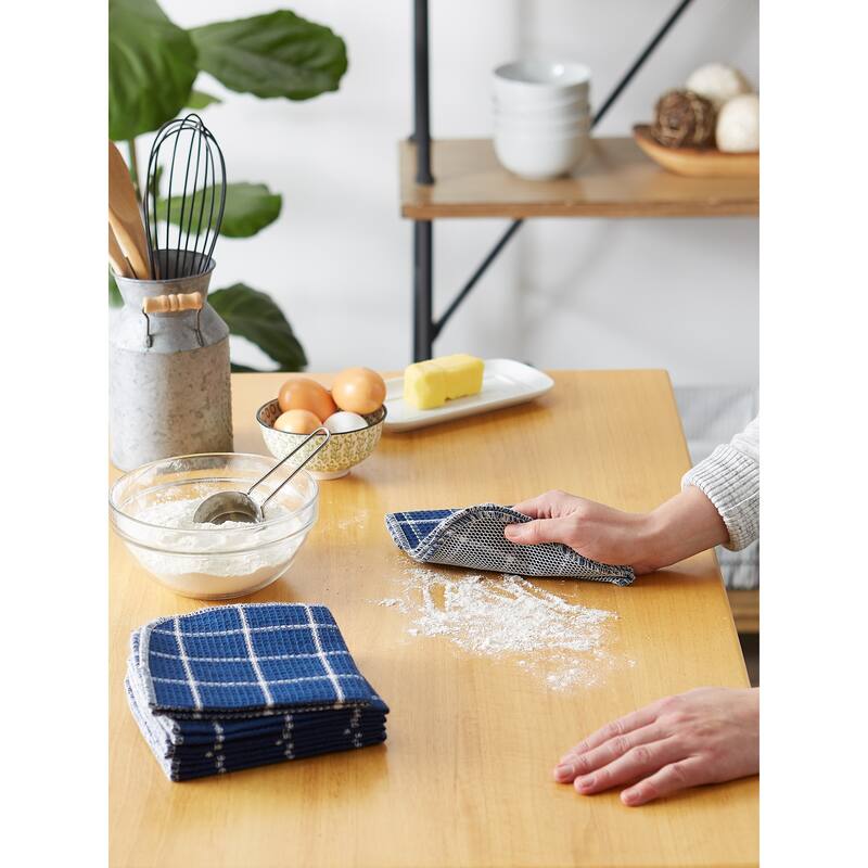 DII Black Buffalo Check Scrubber Dishcloth Set of 6