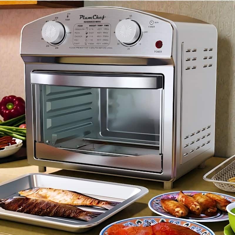 12.5 Quart Convection Toaster Oven, 7-in-1 Countertop Oven with Preset Menus, 1500W, Stainless Steel