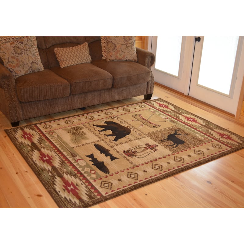 American Destination River Camp Southwest Area Rug