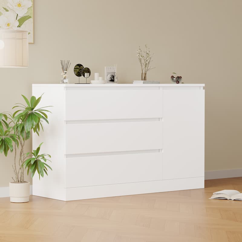 Modern Design Wooden Side Cabinet With Hidden Drawers