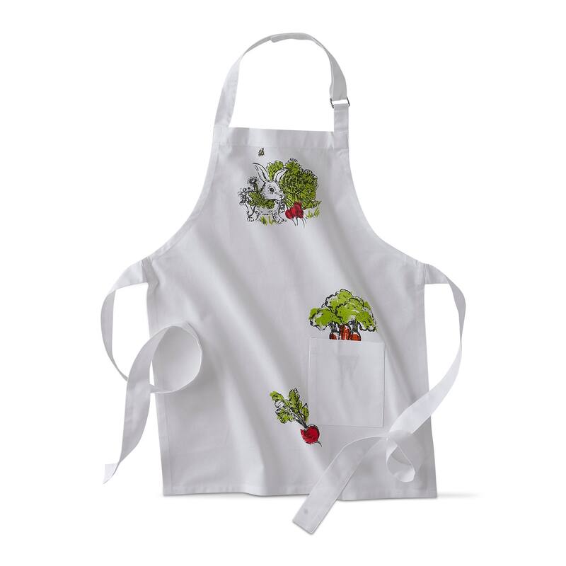 Bunny Kids Cooking Baking Apron Cotton Machine Wash, One Size Fits Most