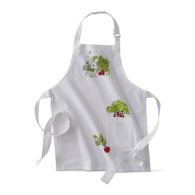 Bunny Kids Cooking Baking Apron Cotton Machine Wash, One Size Fits Most