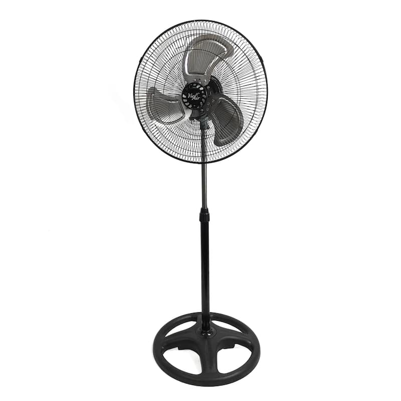 18 Inch Industrial Heavy Duty Oscillating Metal Grill Three Speed Stand Fan