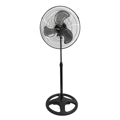 18 Inch Industrial Heavy Duty Oscillating Metal Grill Three Speed Stand Fan